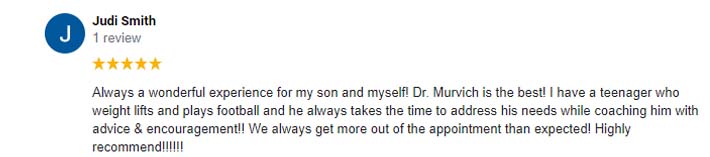 Chiropractic Norway MI Testimonial Judi S